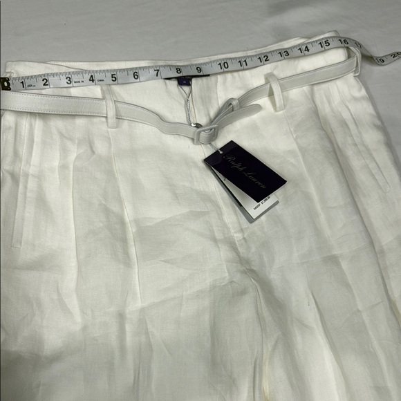 Ralph Lauren Purple Label collection women's Stamford Pleated 100% Linen Pant - Picture 7 of 16